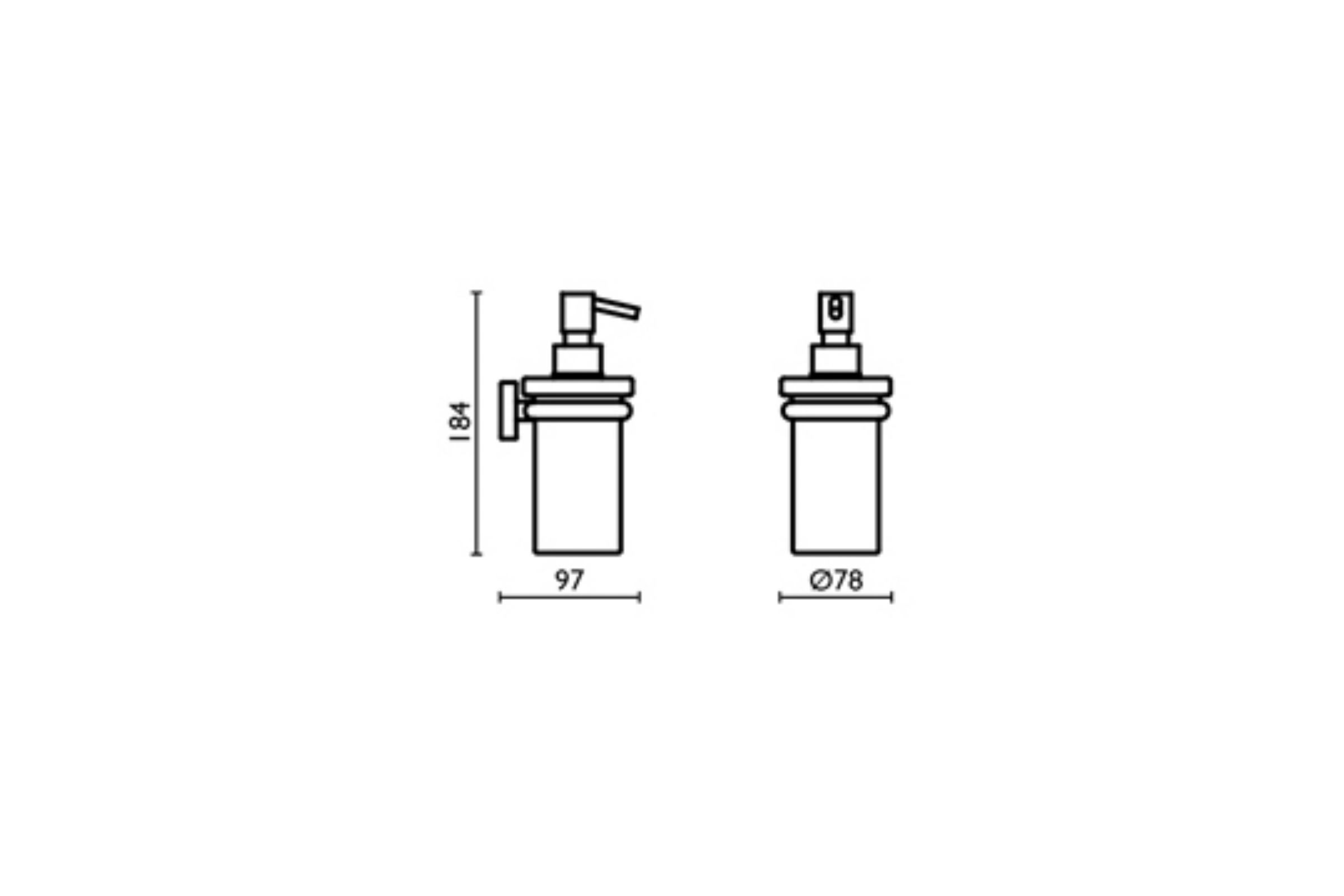 Porta sapone liquido in ceramica Tecno - TE128 cromo 51