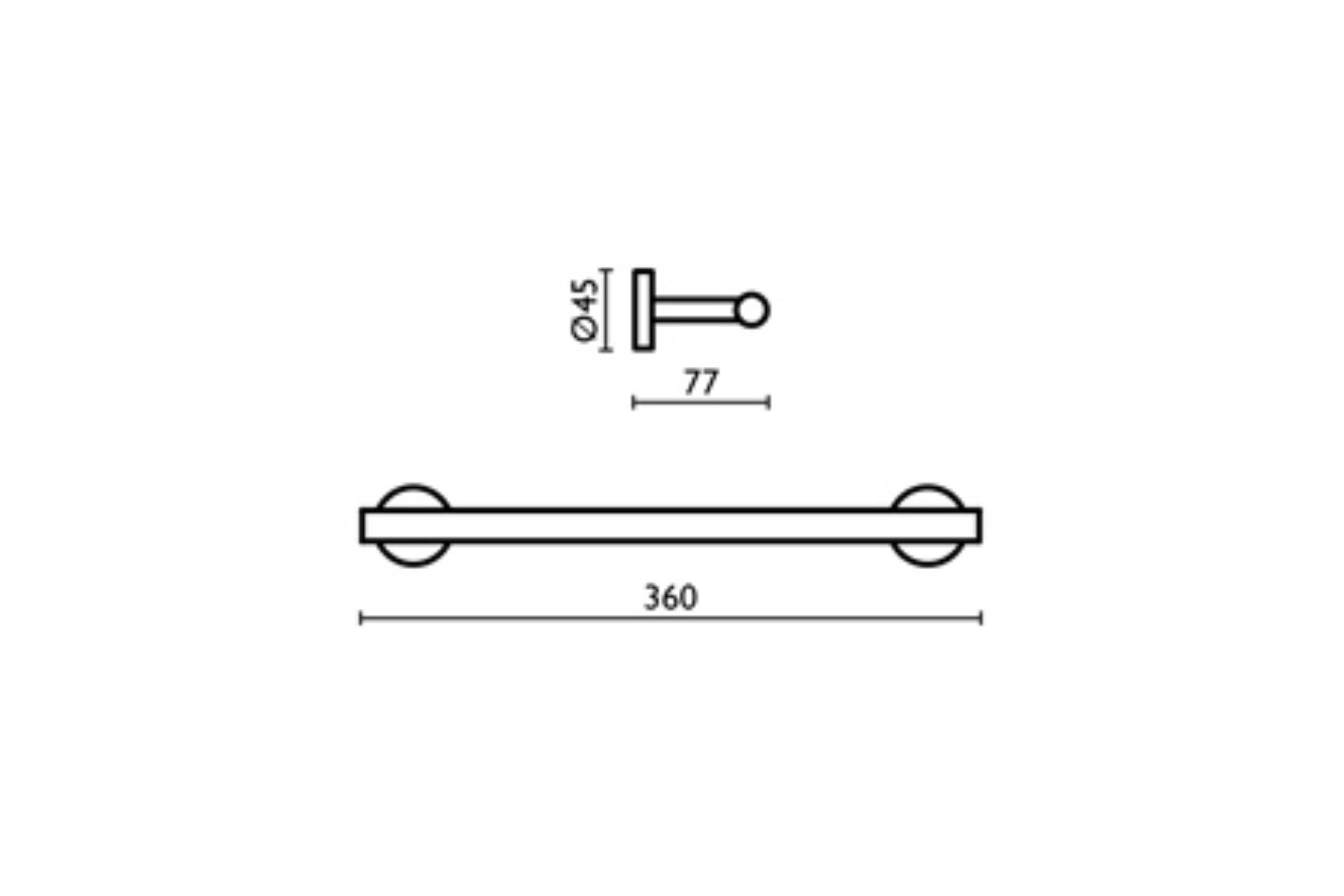 Porta salvietta 30 Maxima - MX145 acciaio inox spazzolato  74