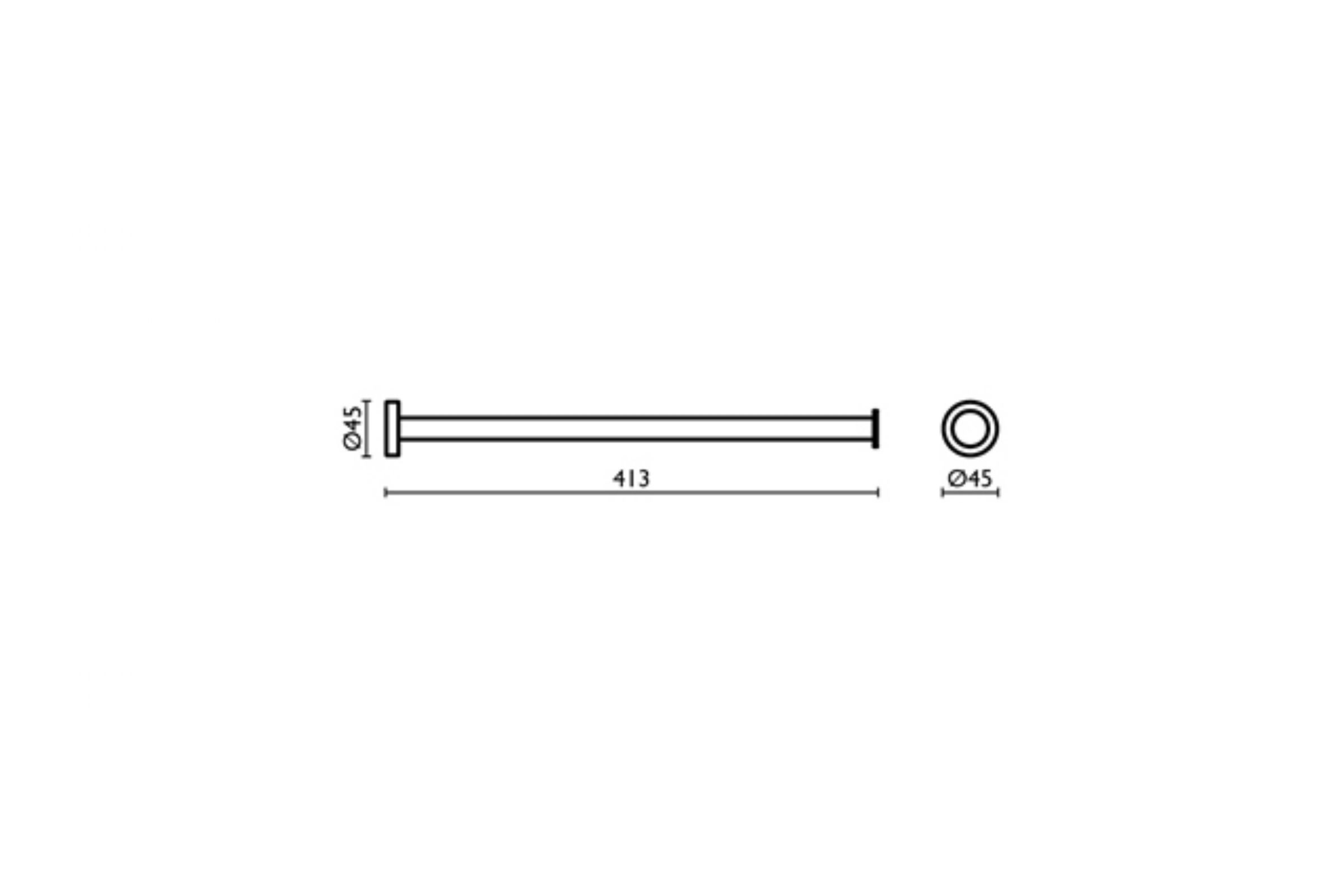 Porta salvietta 40 dritto Maxima - MX215 acciaio inox spazzolato  74