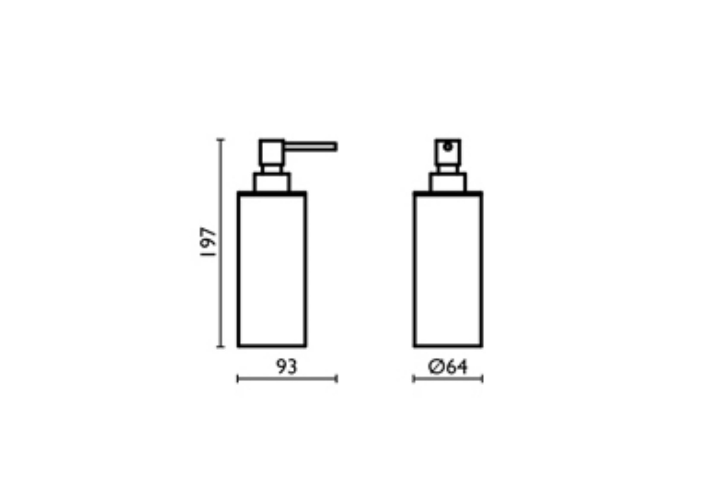 Porta sapone liquido d'appoggio Maxima - MX727 acciaio inox spazzolato  74