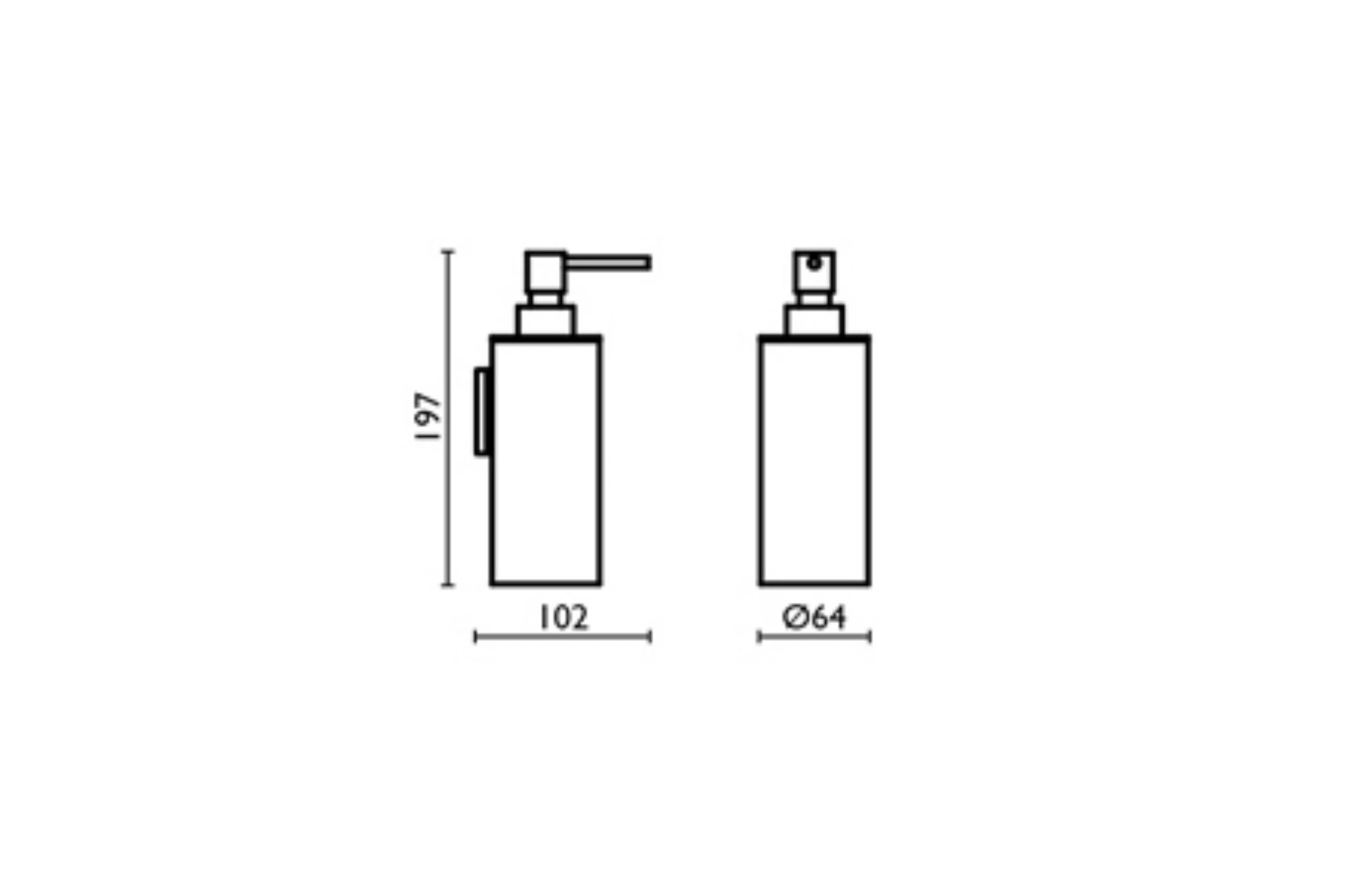 Porta sapone liquido Forte - FR127 acciaio inox spazzolato  74