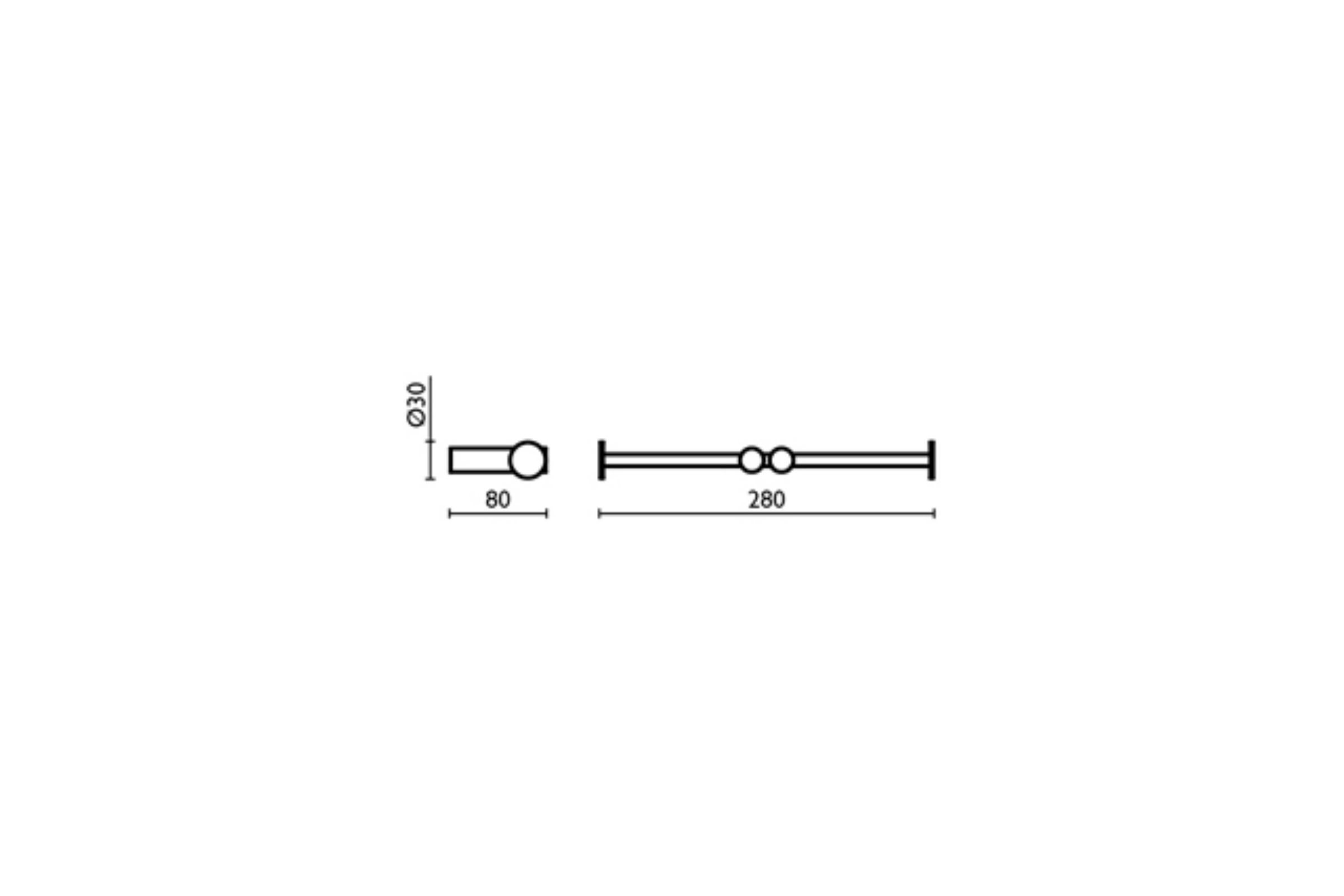 Porta rotolo doppio - FR232 acciaio inox spazzolato  74