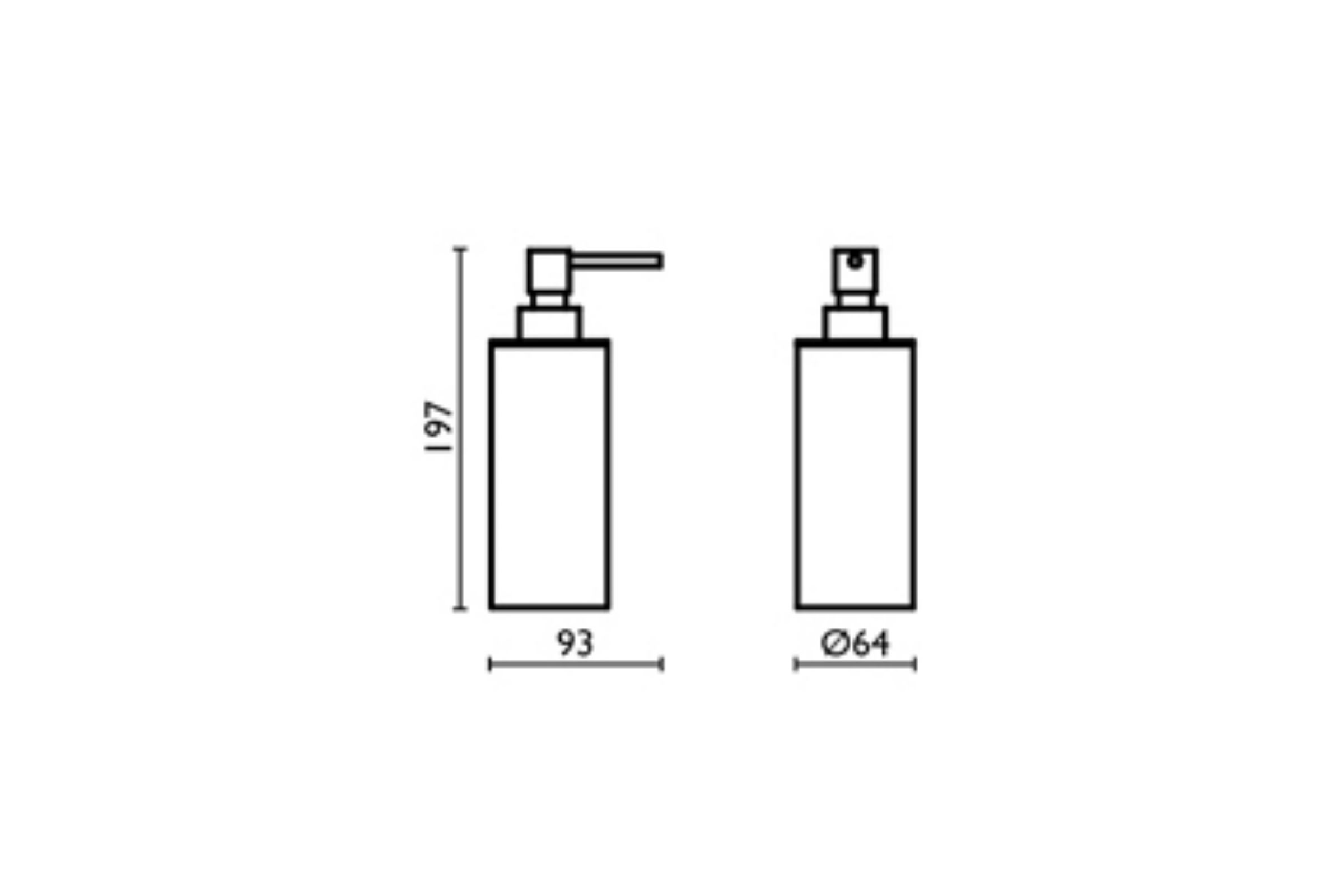 Porta sapone liquido d'appoggio Forte - FR727acciaio inox spazzolato  74