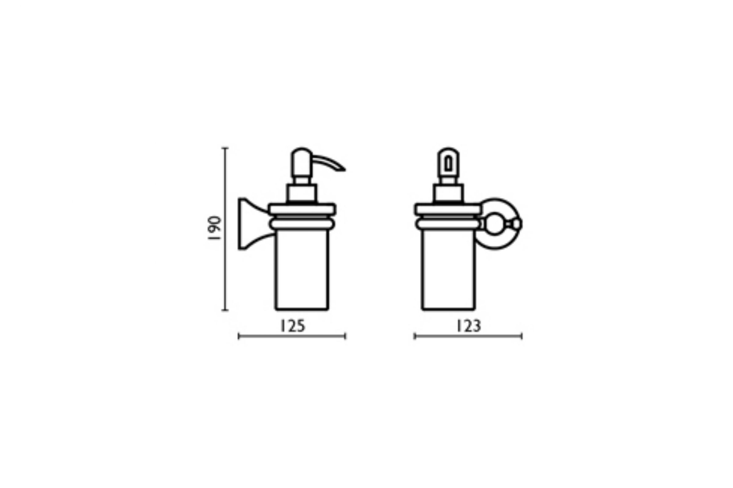 Porta sapone liquido Antica - AN128 cromo 51