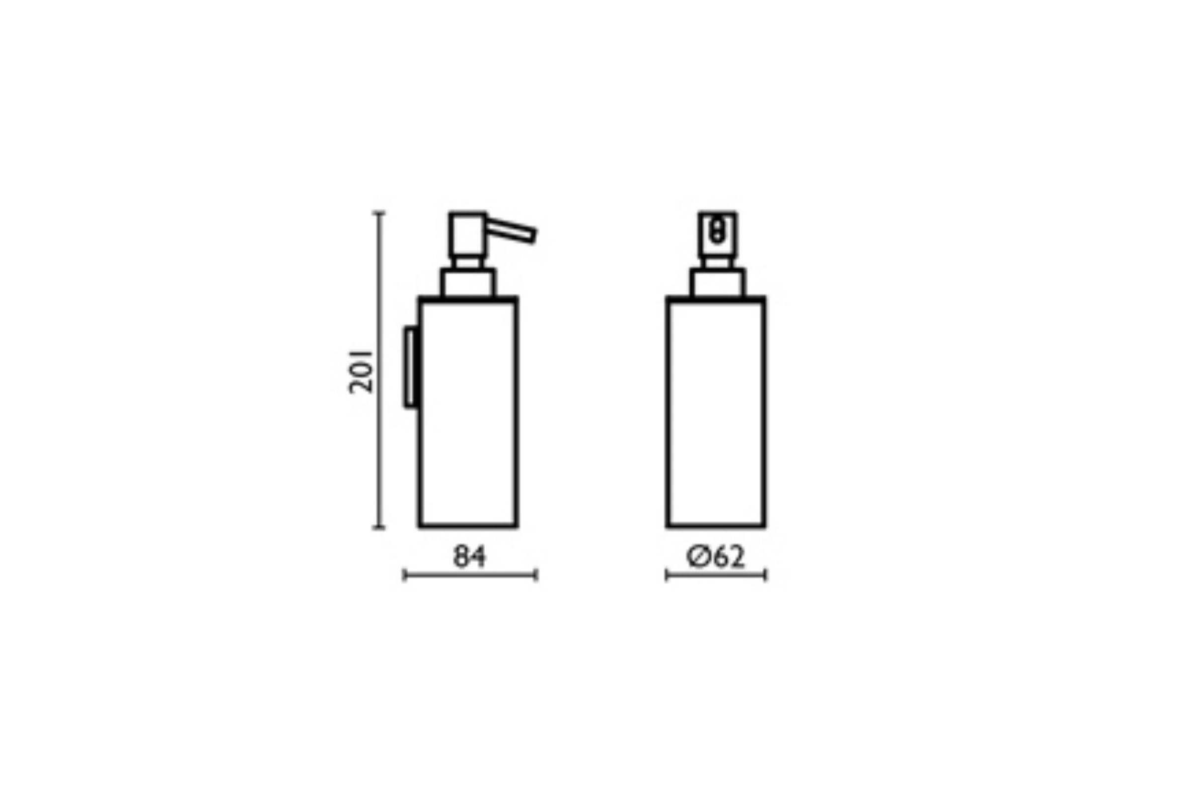 Porta sapone liquido Optima - OM127  cromo 51