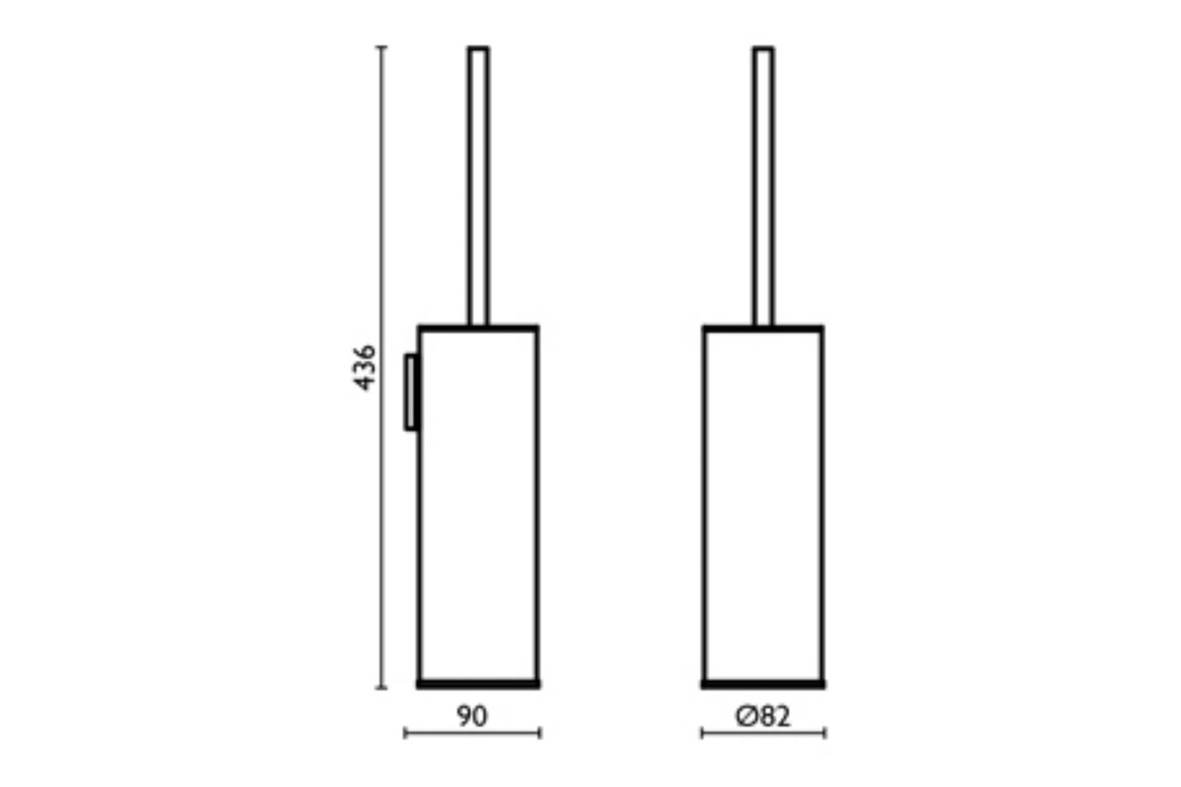 Porta scopino in ottone Optima - OM220 cromo 21