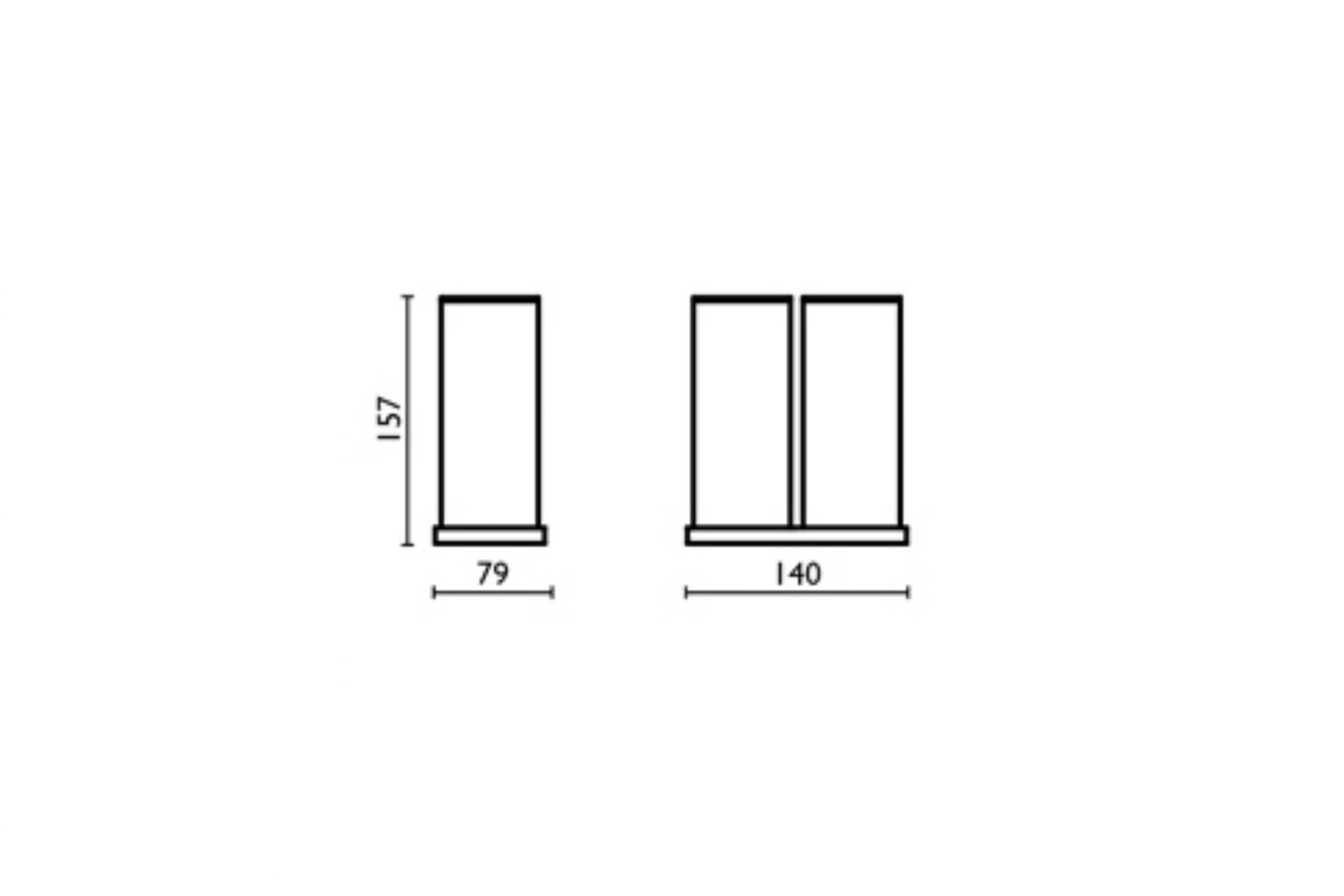 Porta bicchiere doppio da appoggio Optima - OM745  cromo 51