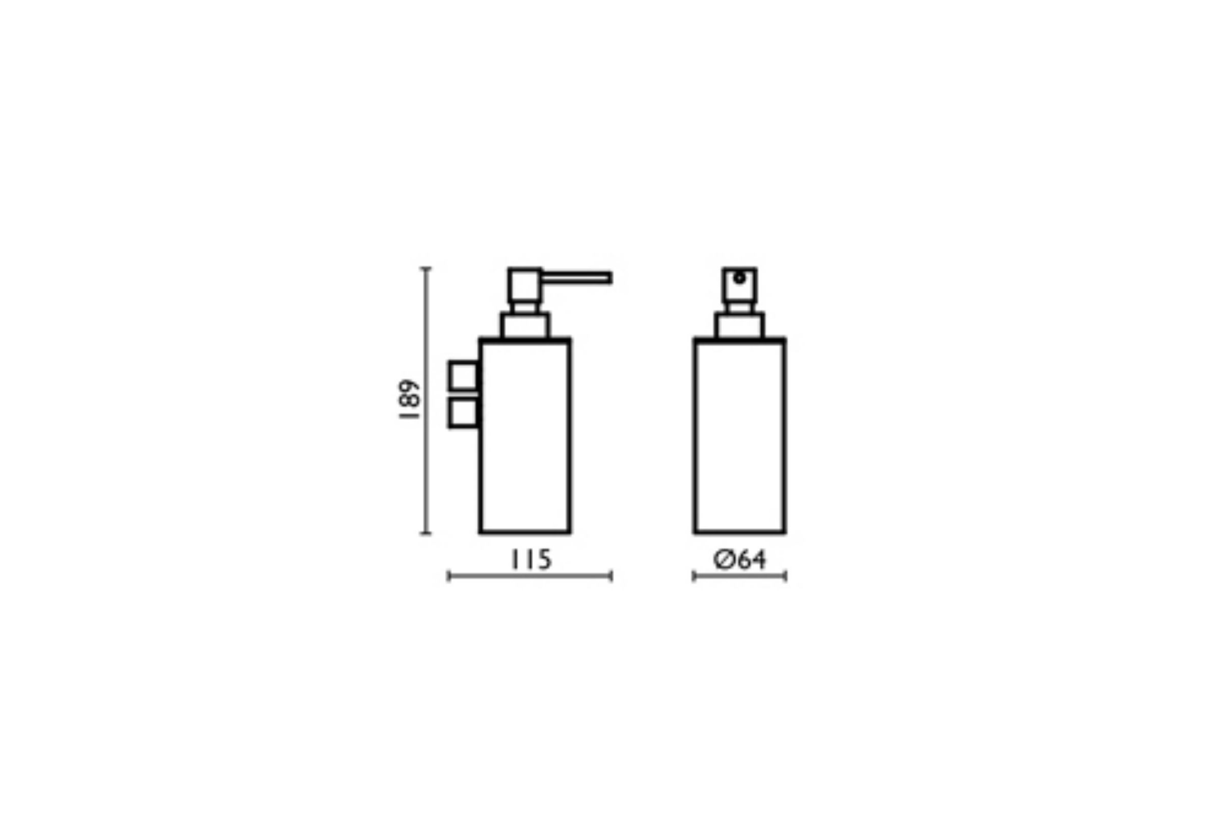 Porta sapone liquido in acciaio inox Tecnohotel inox - TX128 acciaio inox spazzolato 74