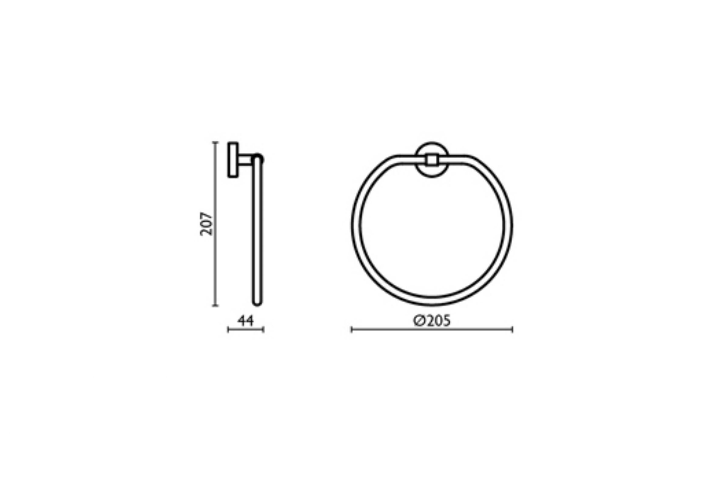 Porta salvietta ad anello Tecnohotel inox - TX213 acciaio inox spazzolato 74