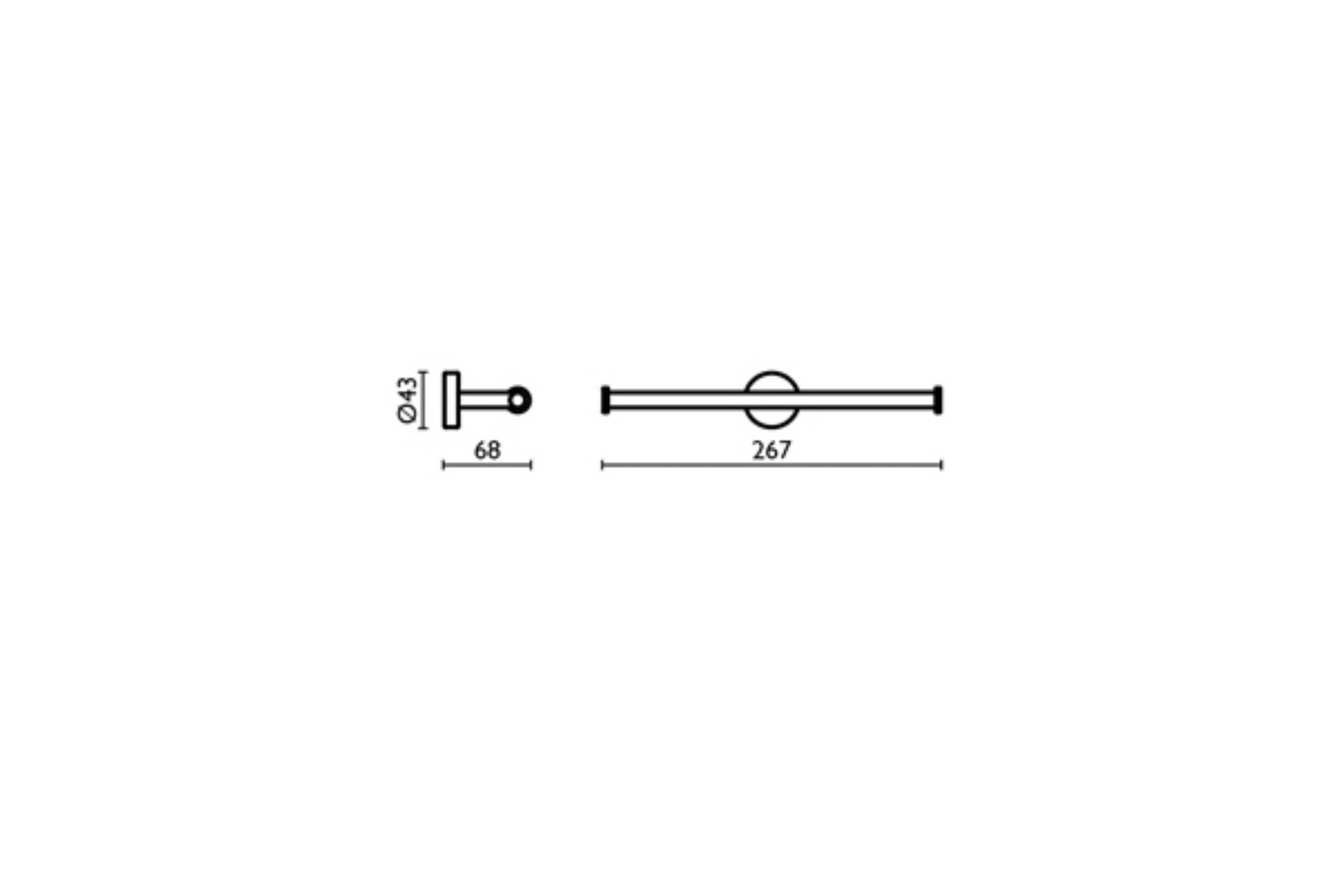 Porta rotolo doppio Tecnohotel inox - TX232 acciaio inox spazzolato 74