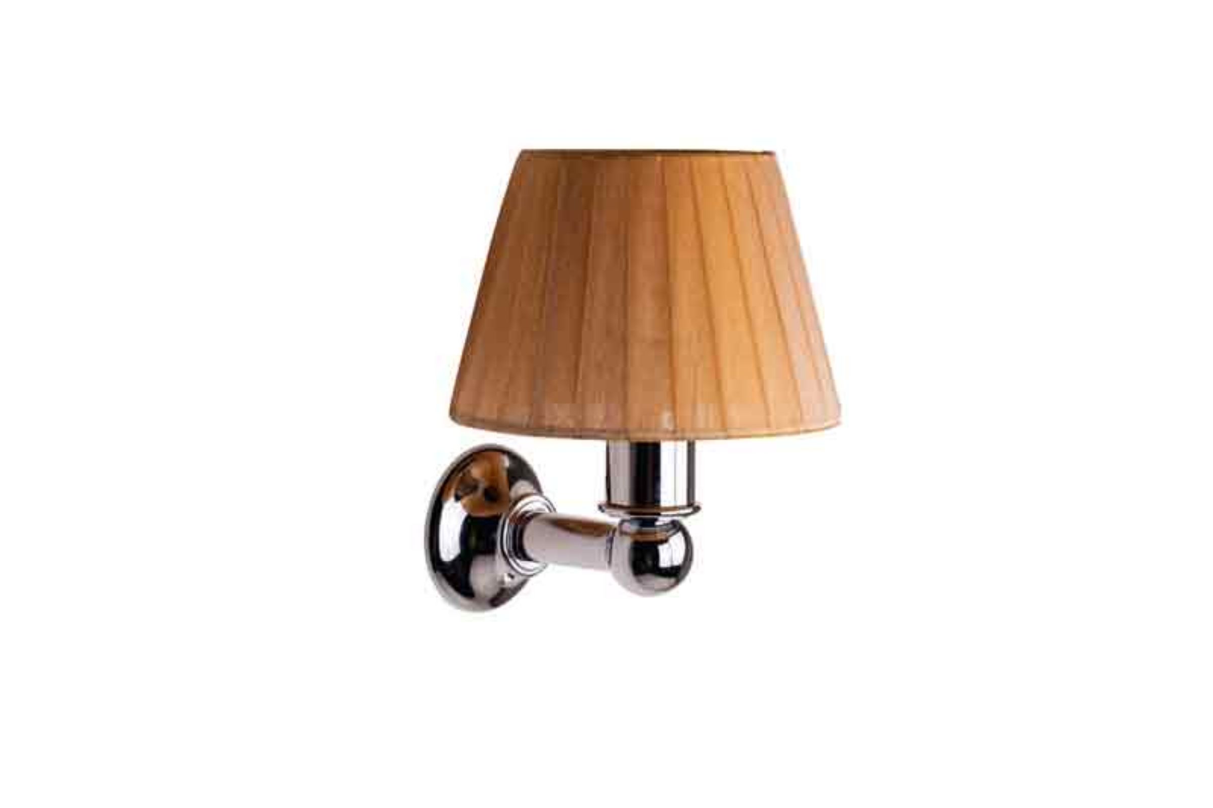 light lamp with pleated organdy lampshade wall mounted version - Applique con paralume plissettato in organza Oro lux