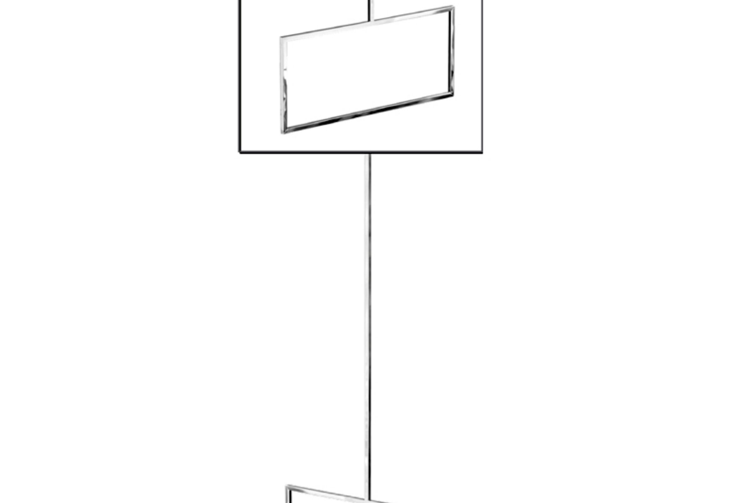 Anello rettangolare con stelo quadro in metallo - Anello rettangolare con stelo quadro in metallo