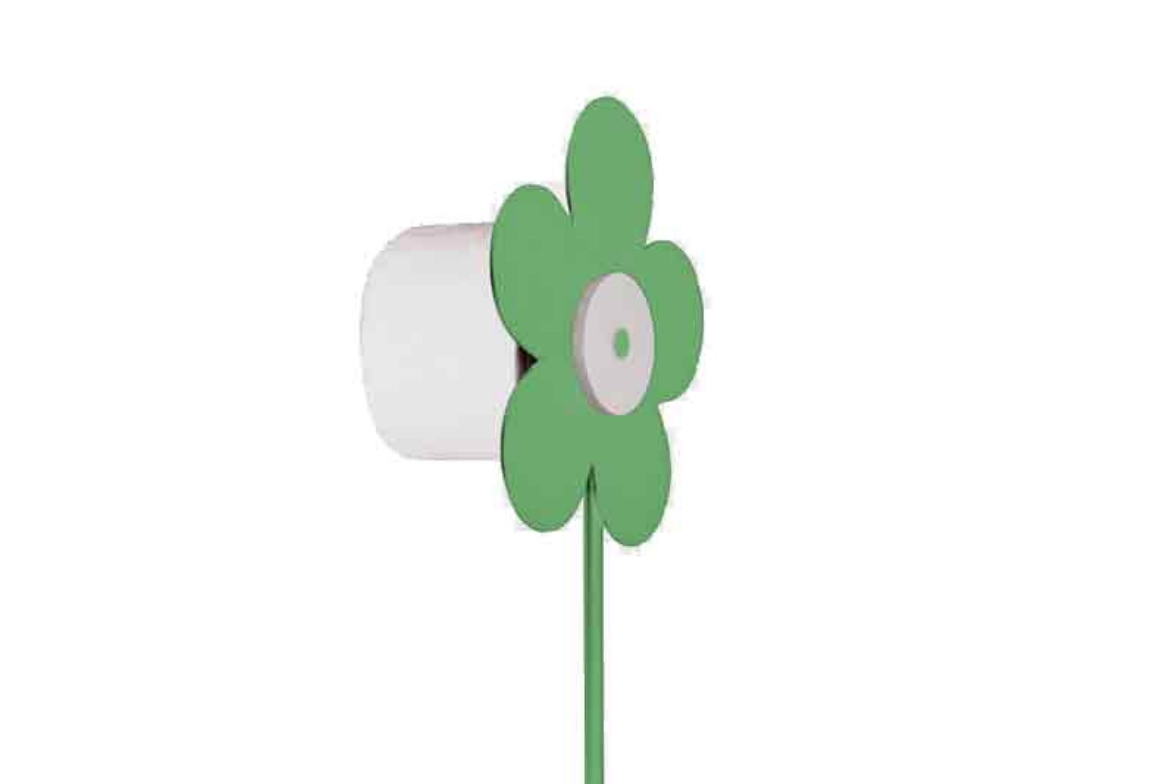 Piantana “FIORE” con 1 porta salviette M’AMA - Piantana “FIORE” con 1 porta salviette M’AMA Verde