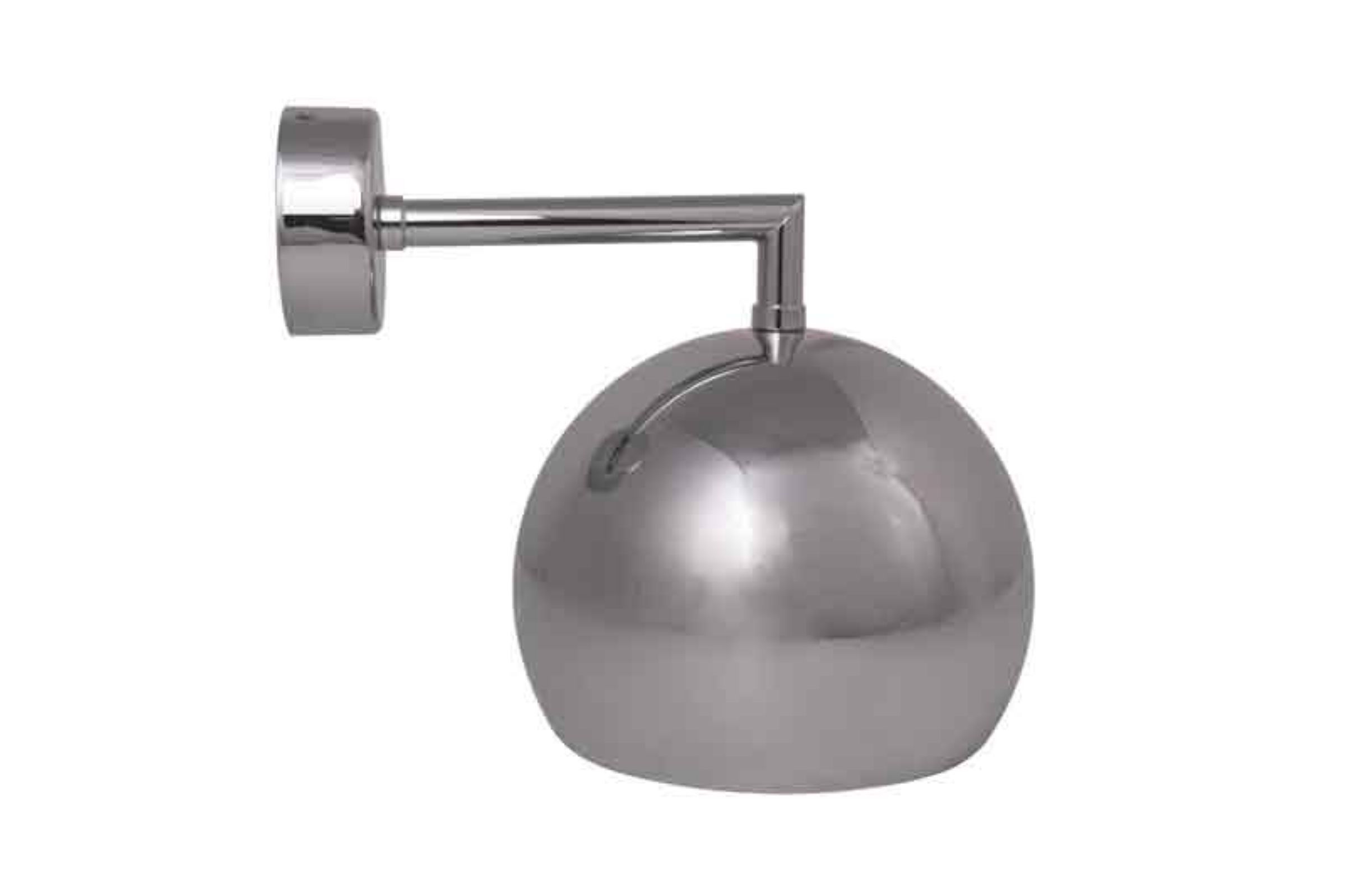 Applique “SFERA” in acciaio attacco lampada E27 - Applique “SFERA” in acciaio - finitura CROMO - attacco lampada E27