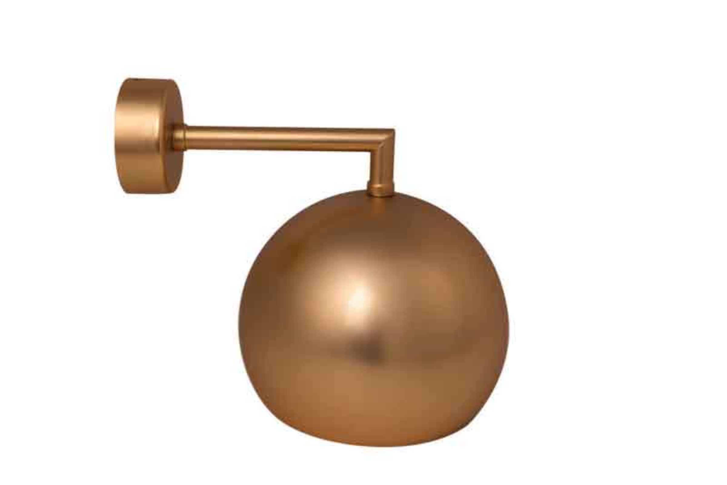 Applique “SFERA” in acciaio attacco lampada E27 - Applique “SFERA” in acciaio finitura ORO OPACO SATINATO attacco lampada E27