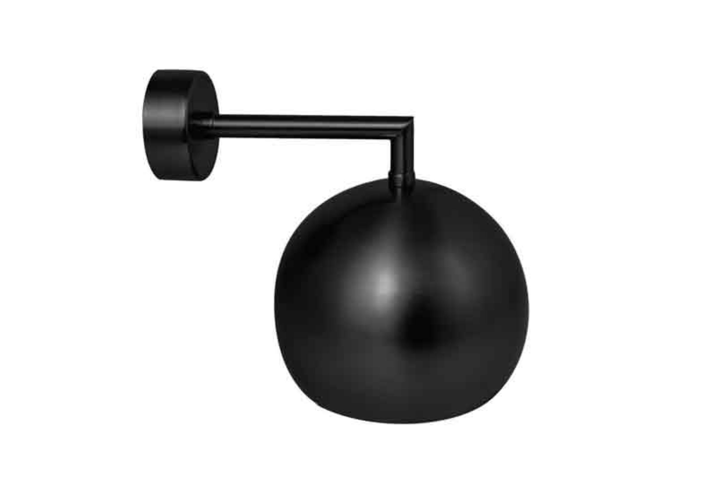 Applique “SFERA” in acciaio attacco lampada E27 - Applique “SFERA” in acciaio finitura NERO OPACO attacco lampada E27