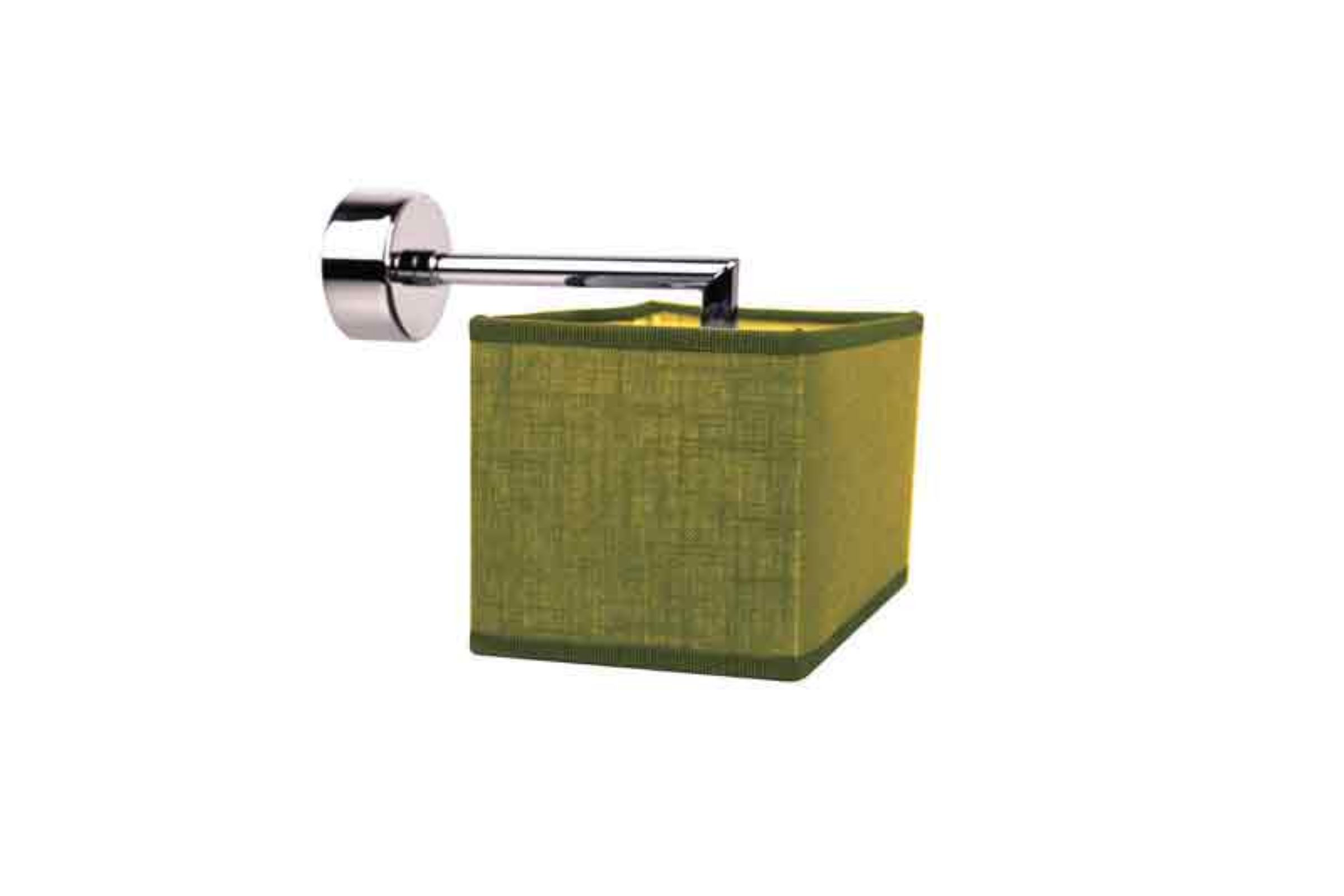 Applique QUADRO con paralume in TESSUTO (colori disponibili paralume: beige - grigio - tortora - verde) - Applique QUADRO con paralume in TESSUTO Verde
