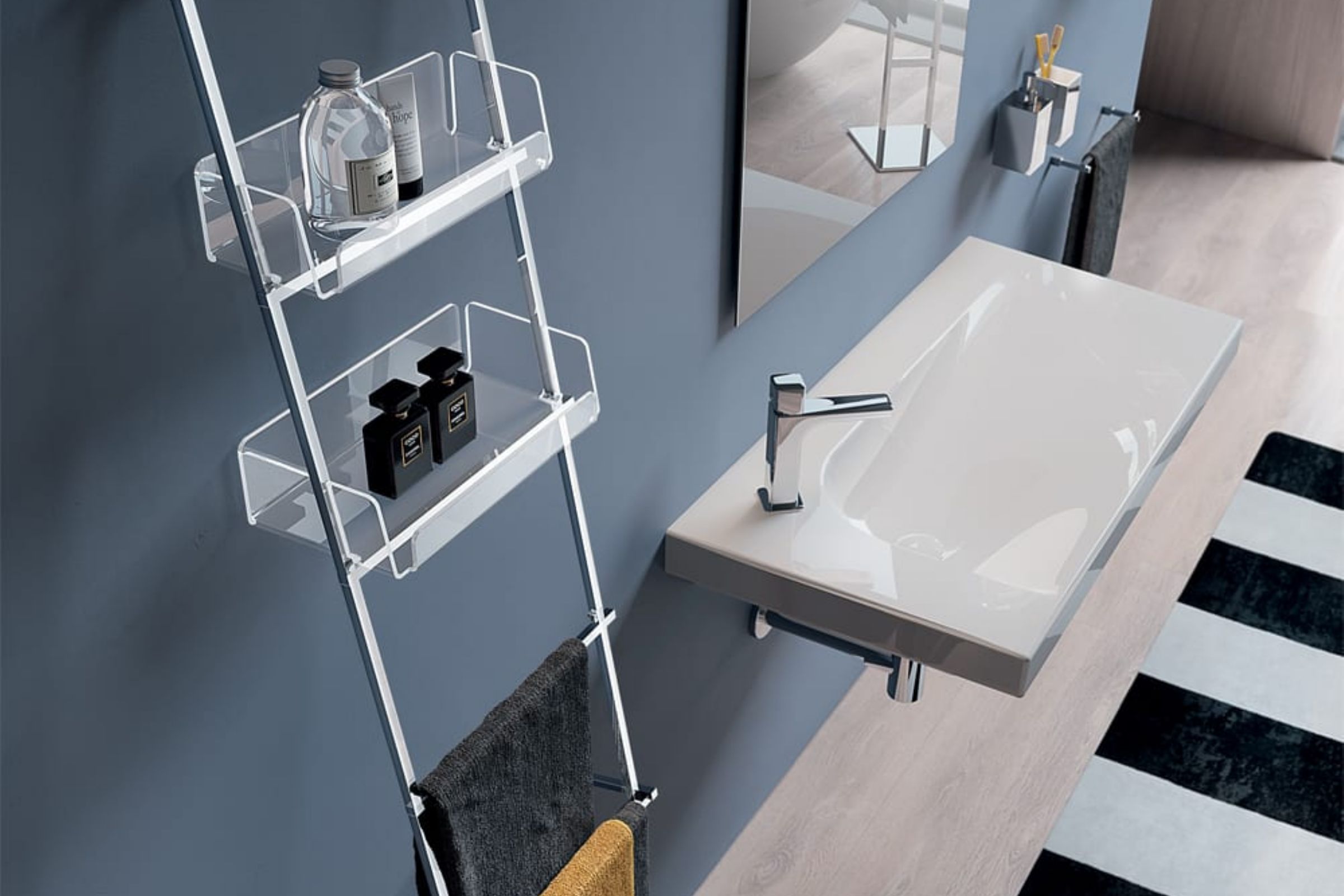 Scaletta 4 barre Ciak - Scaletta 4 barre con 2 vaschette