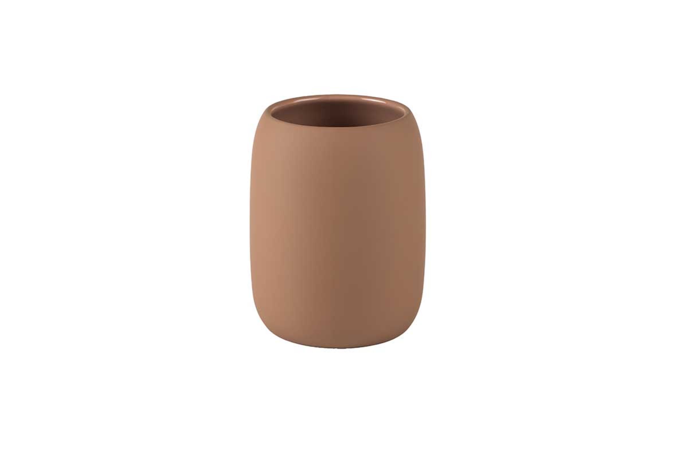 Set accessori bagno Bold rosa cioccolato - Porta spazzolini Bold rosa cioccolato