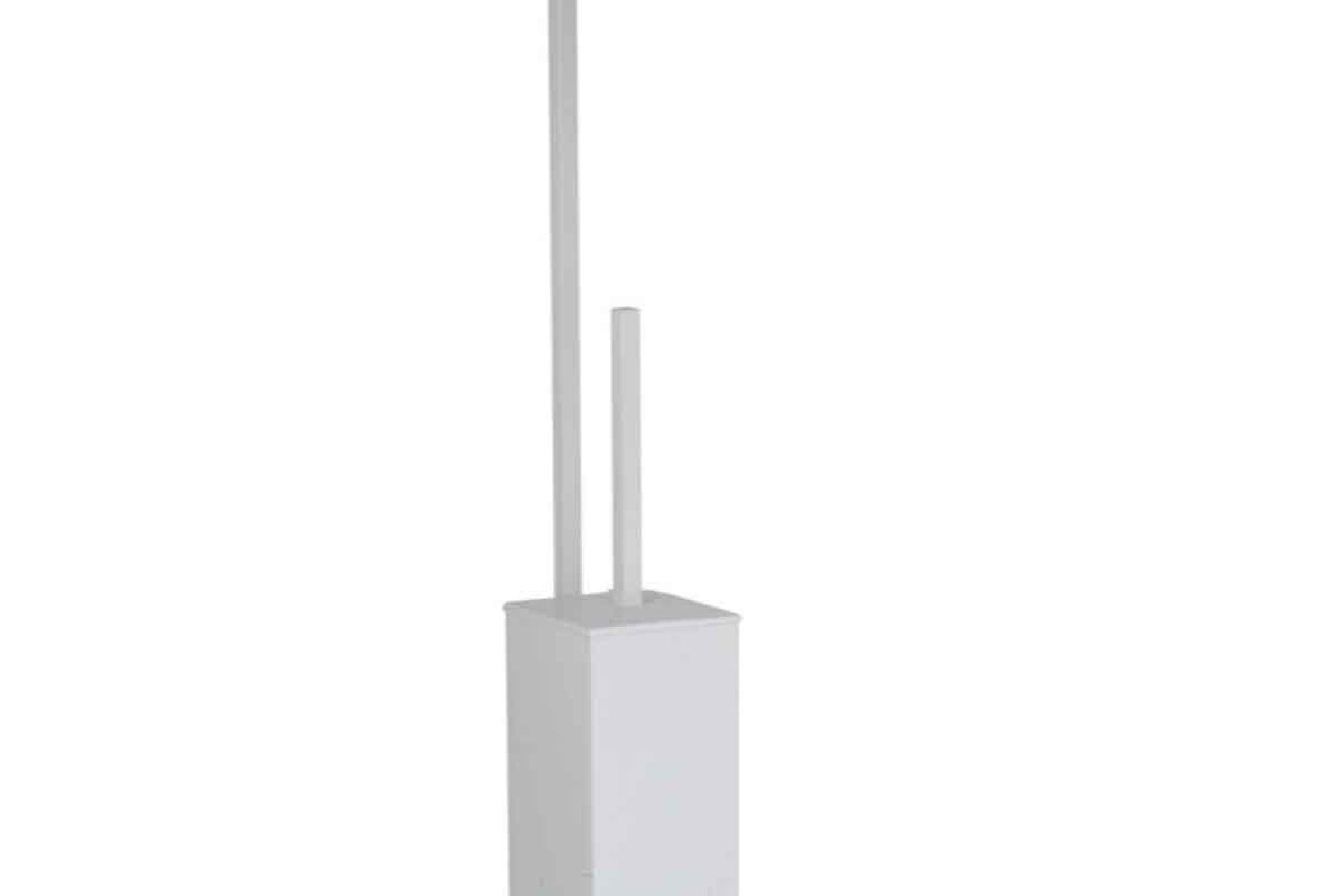 Piantana porta carta porta scopino in metallo serie Minimal - Piantana 2 porta salviette serie Minimal bianco opaco