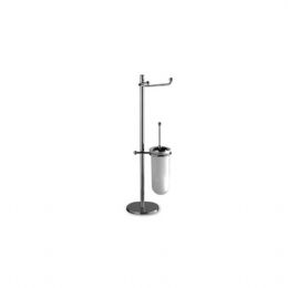 Piantana wc da bagno in ottone cromato Curva