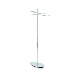 Piantana lavabo da bagno in ottone cromato design ovale Mary