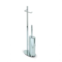 Piantana wc da bagno in ottone cromato design ovale Bloody
