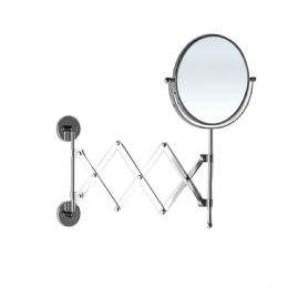 Wall extensible magnifying bathroom mirror with double-sided and 2 x