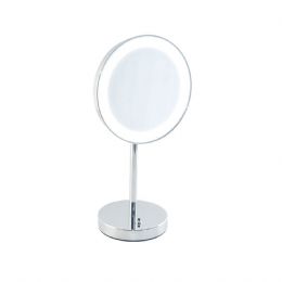 Magnifying mirror countertop 2X magnification with LED battery powered lighting