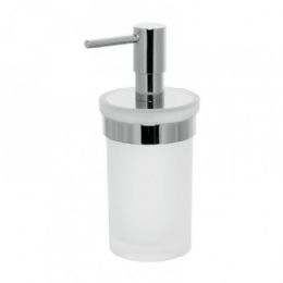 Table Soap dispenser in white satin glass Nova