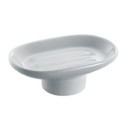 Spare oval soap holder in ceramic