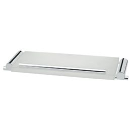 Mensola in plexiglass satinato bianco con ringhiera Ebe
