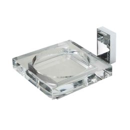 porta sapone vetro soap dish in glass cm. 10x14,3x5,4 TIFFANY
