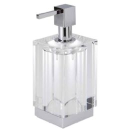 Rest standing liquid soap dispenser in glass Tiffany cm. 6,5x8x17