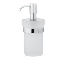 dosatore vetro appoggio rest standing liquid soap dispenser in glass cm. 7x7x15,8