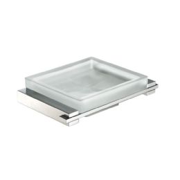 soap dish in glass cm. 15x9,5x3,8