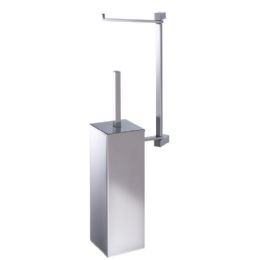 pivoted toilet paper holder (DQ10/200) toilet brush holder in metal cm. 8x16x47