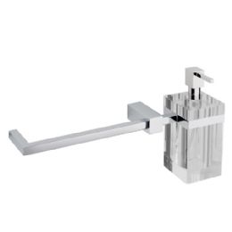 dosatore plexiglass - porta salviette liquid soap dispenser in plexiglass - towel rail cm. 32x9x16,5