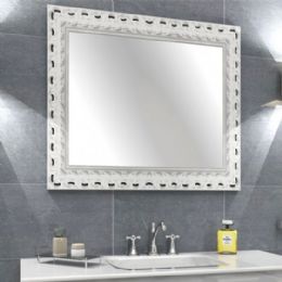 mirror with carved wood frame