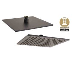Soffione Doccia Seven Black Quadrato