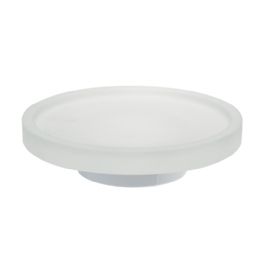Porta sapone appoggio in plexiglass satinato bianco Ebe