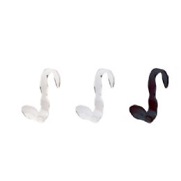 Gancio plexiglass “onda” (colori disponibili: trasparente, bianco, nero) utilizzabile per box doccia o termoarredo