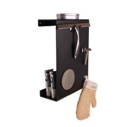 Mensola a parete porta oggetti da doccia: gancio per tergivetro, lametta e specchietto ingranditore (2x) Ø cm 10