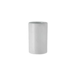 Porta spazzolini ceramica tondo in appoggio bianco lucido