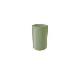Porta spazzolini ceramica tondo in appoggio verde lucido