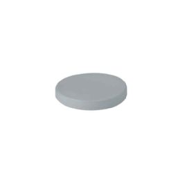 Porta sapone ceramica tondo in appoggio grigio opaco