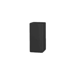 Porta spazzolini ceramica quadro in appoggio nero opaco