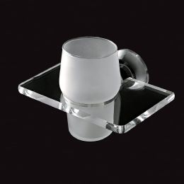Portaspazzolini a parete, base plexiglass Luce