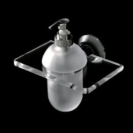 Dosatore sapone liquido a parete, base plexiglass Luce