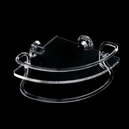 Angolare doccia con ringhiera e portasalviette, base plexiglass Luce